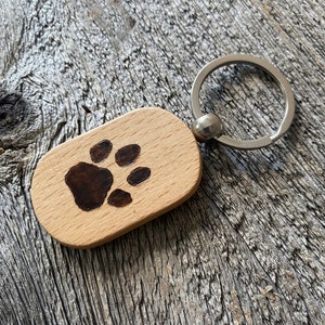Paw print keychain