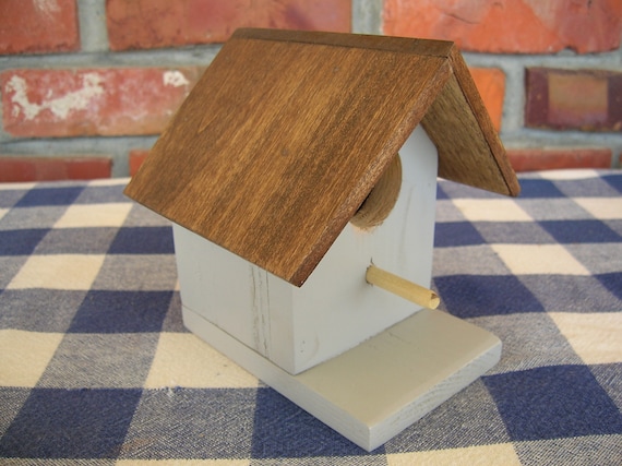 Gray Birdhouse Cedar Decorative Indoor Outdoor Birdhouse Etsy