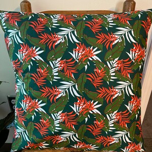 Pillow Cover - Tropical Leaves - Cotton - 20 x 20 - Accent, Throw Pillow