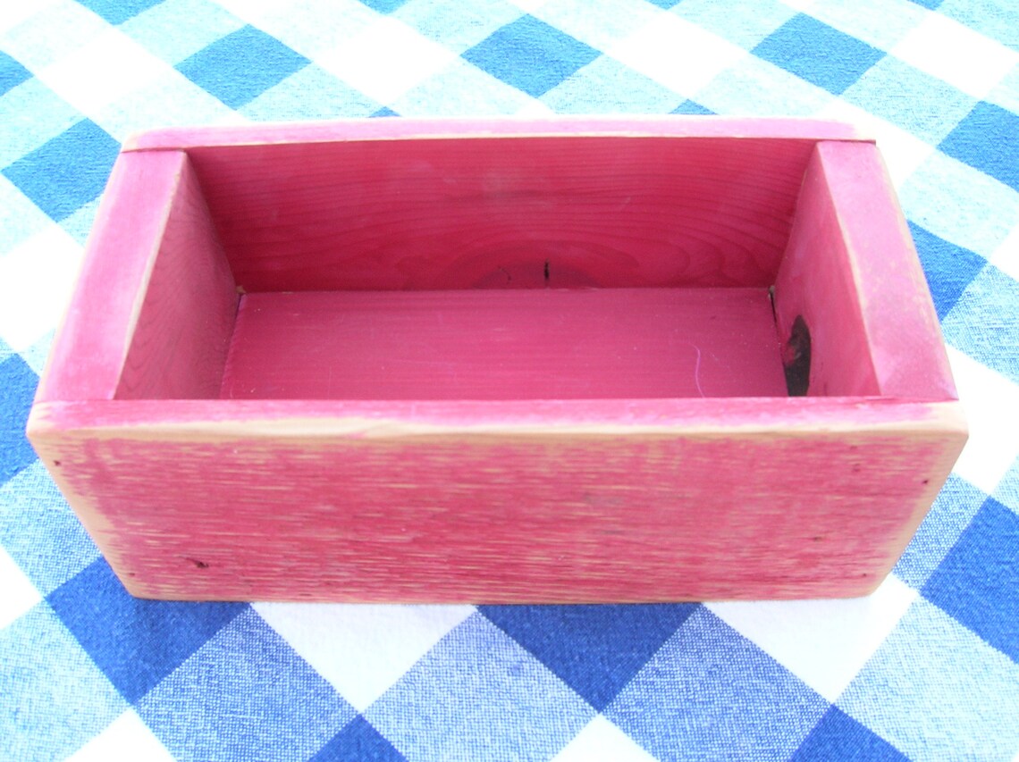 Red Centerpiece Box Rustic Cedar Mason Jar Holder Table Centerpiece