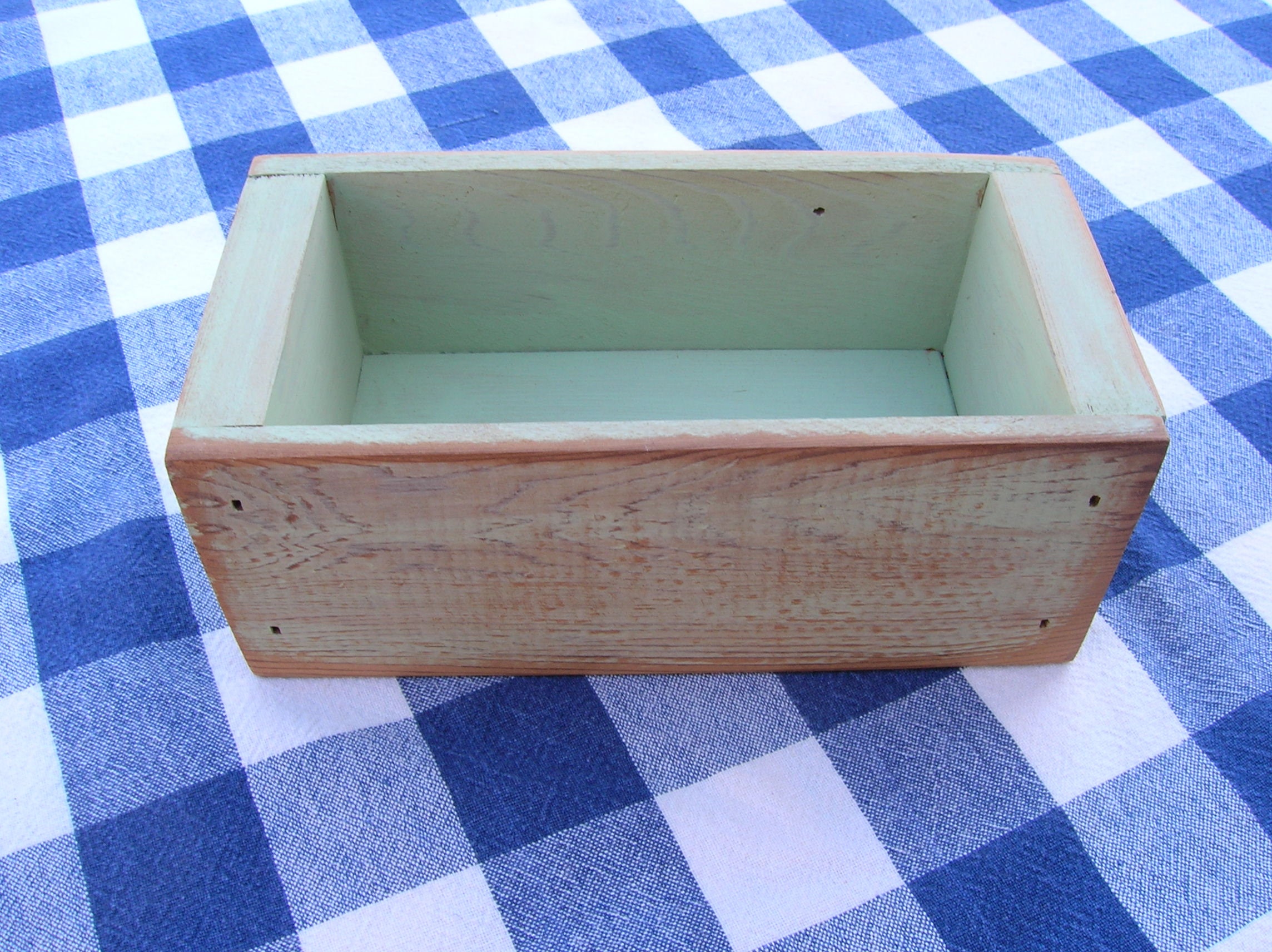 Centerpiece Box Light Sage Green Rustic Cedar Mason Jar Etsy