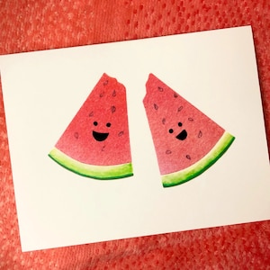 Wassermelone Buddies Karte