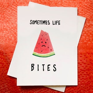 Life Bites Watermelon Tarjeta de simpatía
