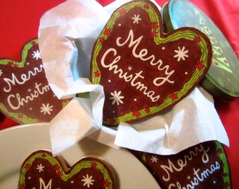 Lebkuchen Heart Cookie Christmas Card