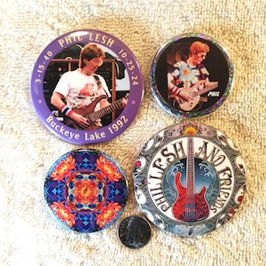 Grateful Dead PIN BUTTON LOT Phil Lesh Memorial 60th Anniversary Bob Weir