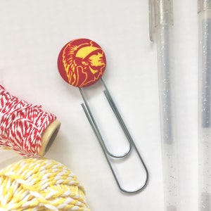 Jumbo USC Paperclip, Jumbo Planner Clip, USC Bookmark, Bookmark, Planner Clip, Jumbo Paperclip, Planner Clip, Jumbo Clip, USC Decor