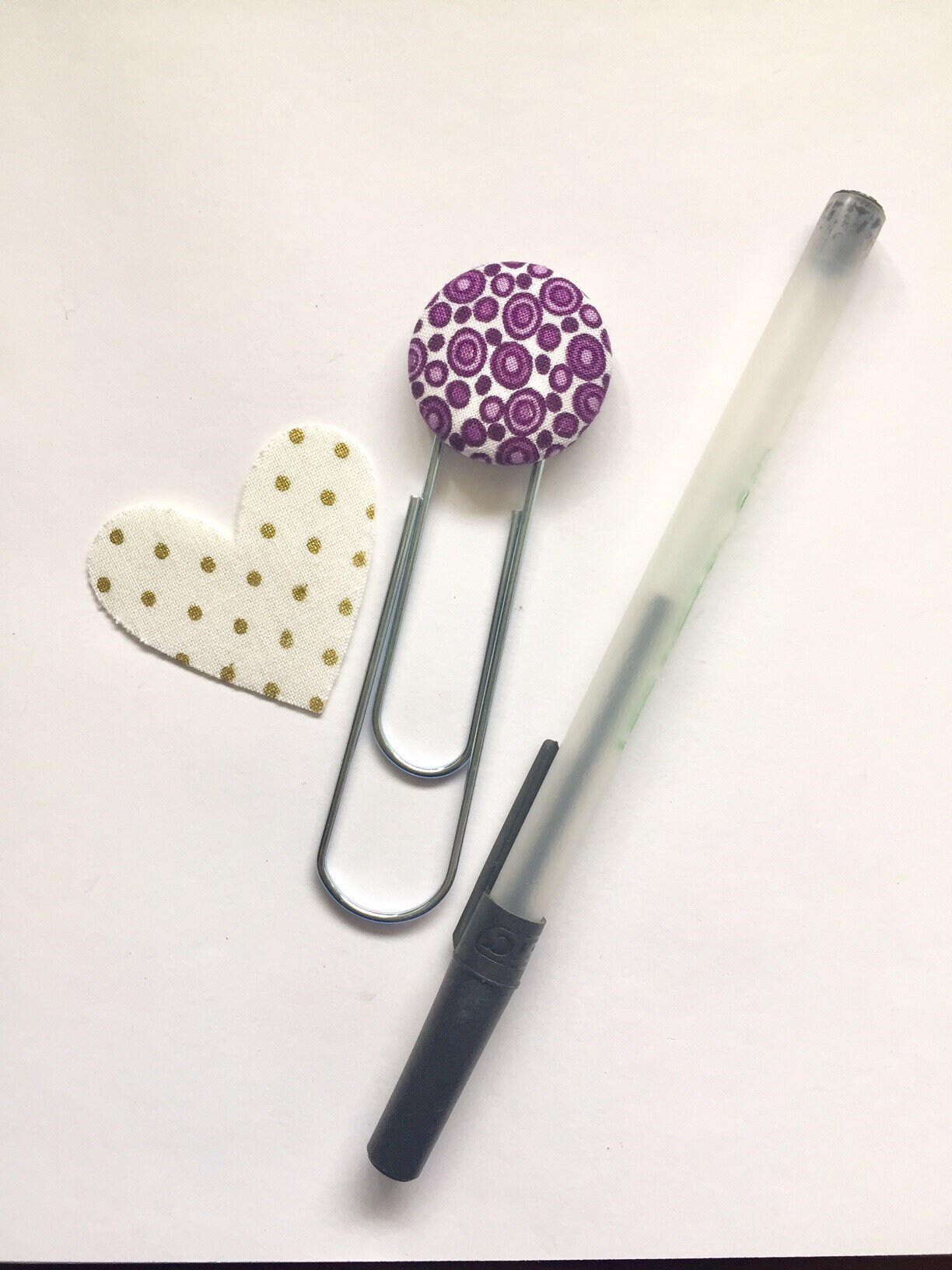 Jumbo Paperclip, Purple Bookmark, Jumbo Planner Clip