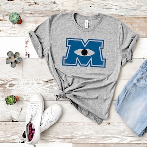 Premium shirt Disney Monsters University Inc MU Logo Sully Mike Wazowski tshirt 3001 Bella Canvas Unisex shirt