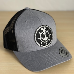 Adult Disney Cruise Trucker Hat, Mens DCL Trucker Hat, Womens Cruise Cap, YP6606 Leatherette patch hat, Wish Wonder Fantasy Dream Magic