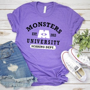 Premium Disney Monsters University Inc Scaring Department Dept Sully Mike Wazowski tshirt 3001 Bella Canvas Unisex shirt