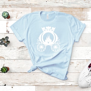 Disney Castle Shirt, Premium shirt Disney Cinderella Castle Carriage Coach Princess tshirt 3001 Bella Canvas Unisex shirt