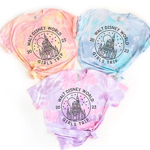Walt DisneyWorld Girls Trip 2025 tshirt, Tie Dye Disney shirt, Unisex shirt, Disney Castle Besties, Epcot Animal Kingdom Hollywood Studios