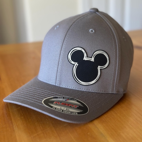 Adult Disney Flexfit Hat, Mens Disneyland Fitted Hat, 6277 Leatherette patch hat, Disneyworld Mickey Hat, Pizza Planet hat, Cars hat, 2X hat