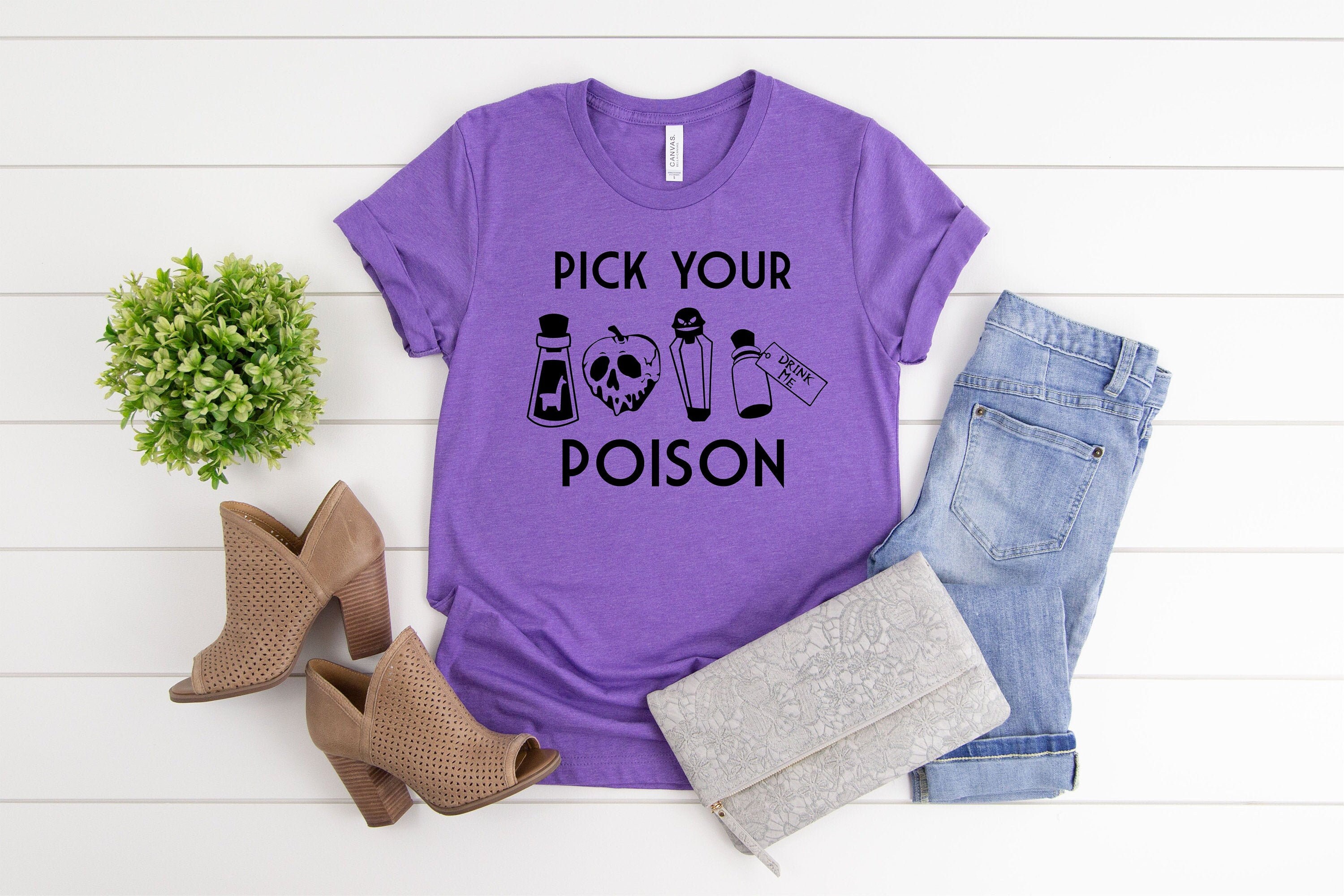 Premium shirt Disney Pick Your Poison Villain tshirt 3001 | Etsy
