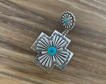 Turquoise Earrings Southwest silver