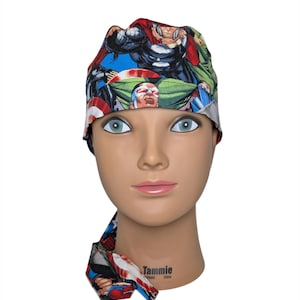 Super Heroes scrub caps