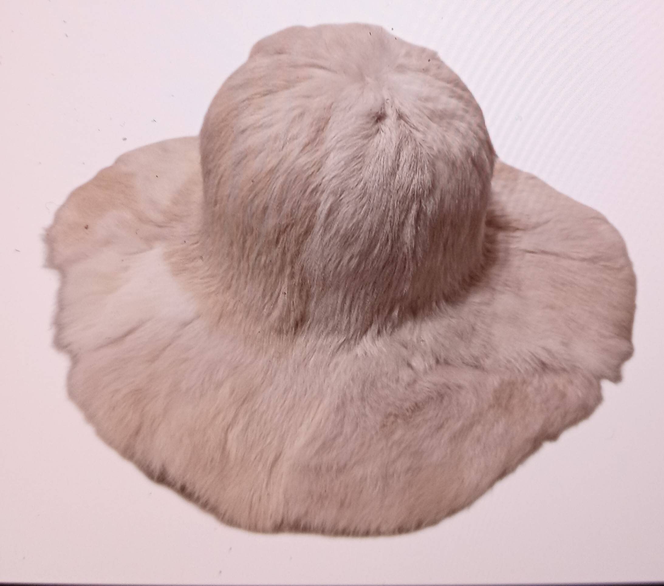 New Furry Hat with Wide Brim Off White Color il_fullxfull.5337271714_du3e.jpg main image 2