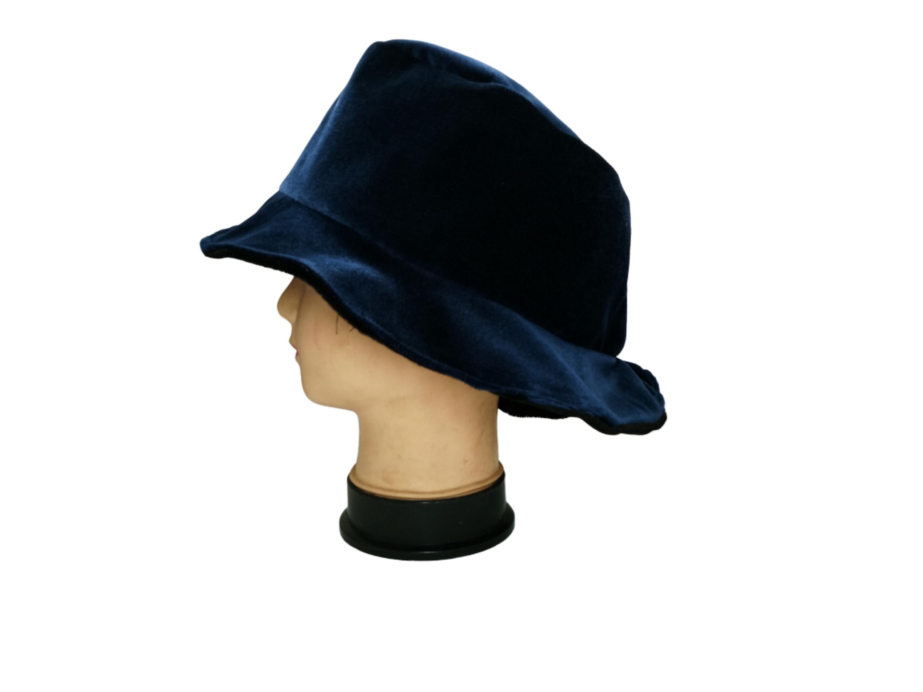 Handmade Black Velvet Reversible Bucket Hat 90s Boho Black Velvet Bucket Hat Silk Flower - Etsy main image 2