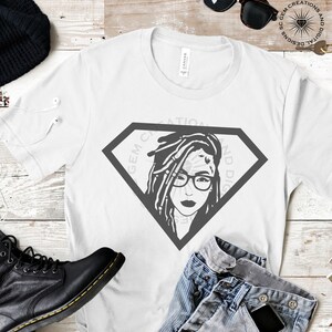 Black Girl svg, Black Superwoman svg, Black Superhero, Shero, Melanin, Locs, Black Girl Magic, Shirt Design, Cricut, Silhouette, Cameo, dxf,