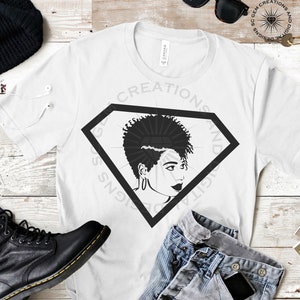 Black Girl svg, Black Superwoman svg, Black Superhero, Shero, Melanin, Pixie Cut, Black Girl Magic, Shirt Design, Cricut, Silhouette, Cameo