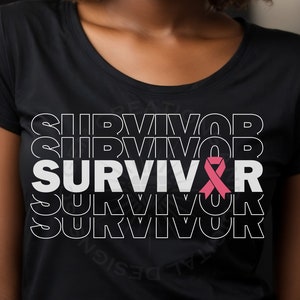 Cancer survivor svg instant download, cancer ribbon svg, cancer shirt png, Breast Cancer svg, Cancer Awareness png Cricut svg Silhouette dxf