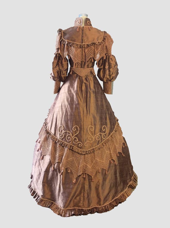 Copper lace dress hot sale