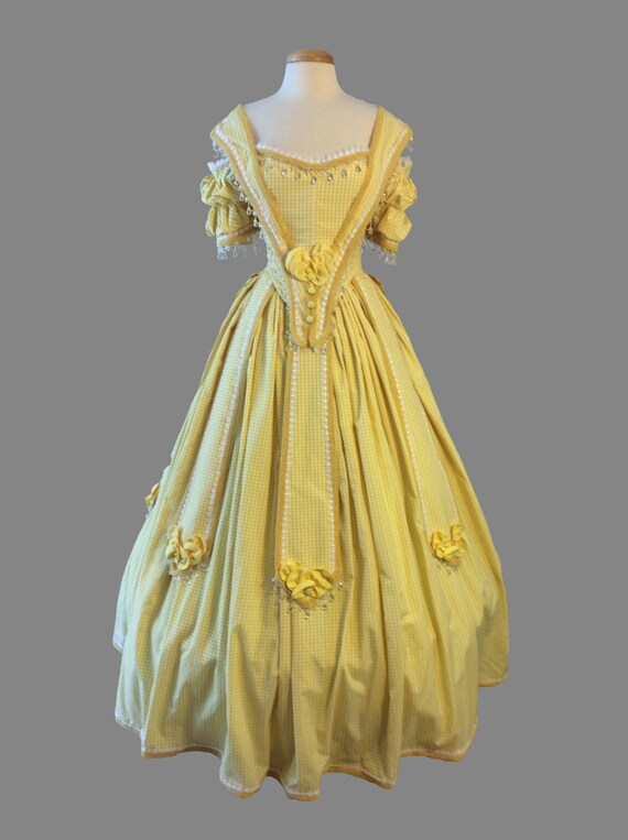 yellow cotton gown