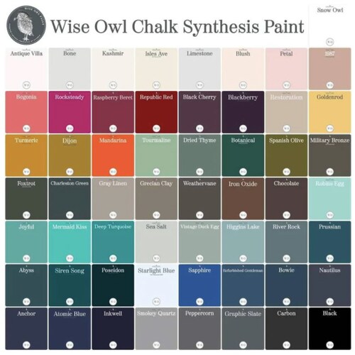 Wise Owl Chalk Synthesis Paint Free Shipping Etsy