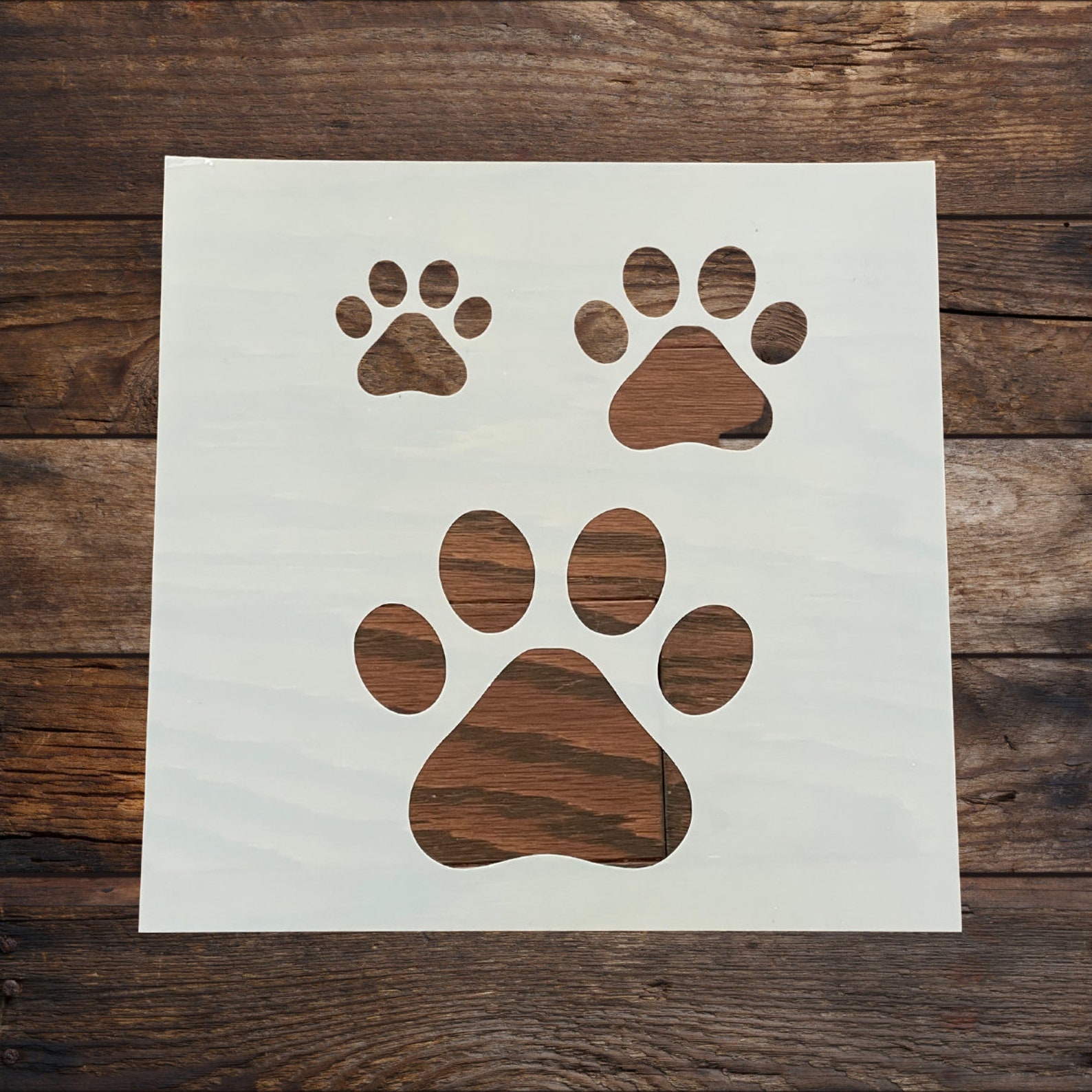 Dog Paw Stencil Dog Paw Reusable Stencil 3 Different Sizes - Etsy