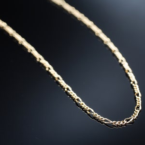 Gold Figaro Chain Necklace/ Gold Chain Choker/ Gold Choker Necklace/ Layering Necklace/ Dainty Chain Necklace/ Thin Gold Necklace/ Gifts