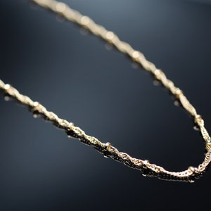 Gold Balls Waterwave Satellite Chain/ Gold Chain Choker/ Gold Choker Necklace/ Thin Gold Necklace/ Layering Necklace/ Dainty Chain/ Gifts
