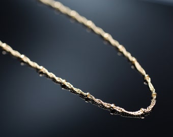 Gold Balls Waterwave Satellite Chain/ Gold Chain Choker/ Gold Choker Necklace/ Thin Gold Necklace/ Layering Necklace/ Dainty Chain/ Gifts