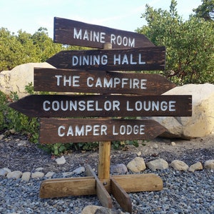 Carved, routed, cedar arrow directional outdoor signs, Medium sized font, 1 sign board only, custom, personalized, distance, miles, painted