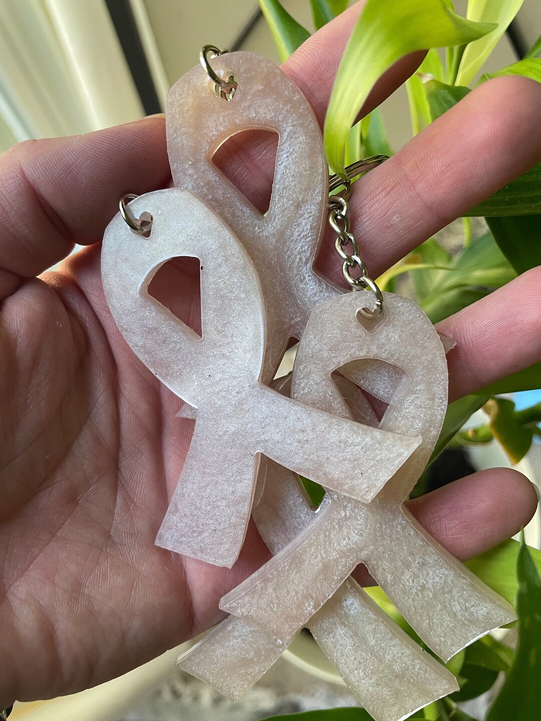 Custom Cancer Ribbon Keychain | Cancer Survivor Gift - Etsy