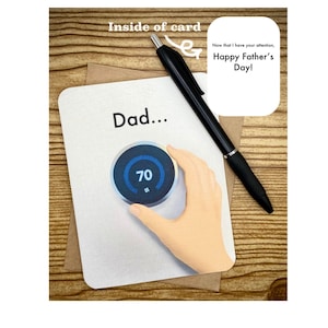 Tarjeta Día del Padre-Termostato (Broma Interior)