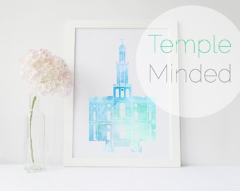 St George Utah Lds Templo Arte Imprimible Descargar Arte De La Etsy