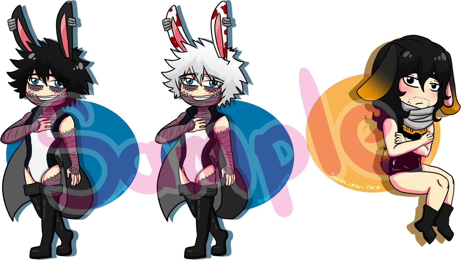 Bunny BnHA Stickers Feat. Dabi Aizawa and Touya Etsy