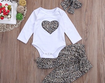 leopard romper baby