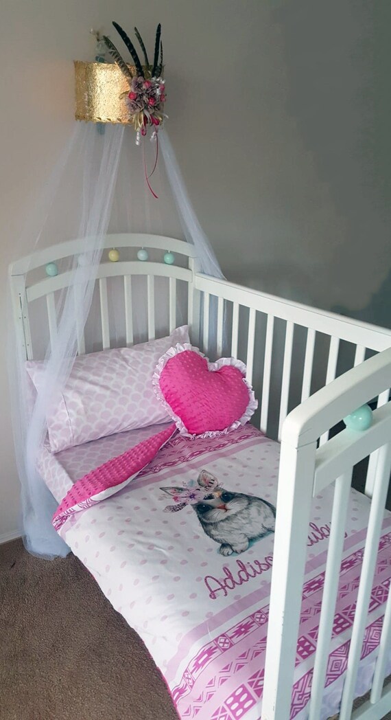 personalised cot bed bedding