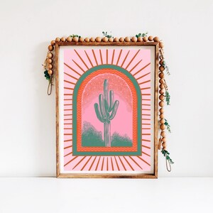 Electric Cactus | Cactus Decor | Cactus Wall Decor | Desert Decor | Southwestern Decor | Cactus Art | Cactus Print | Desert Wall Art