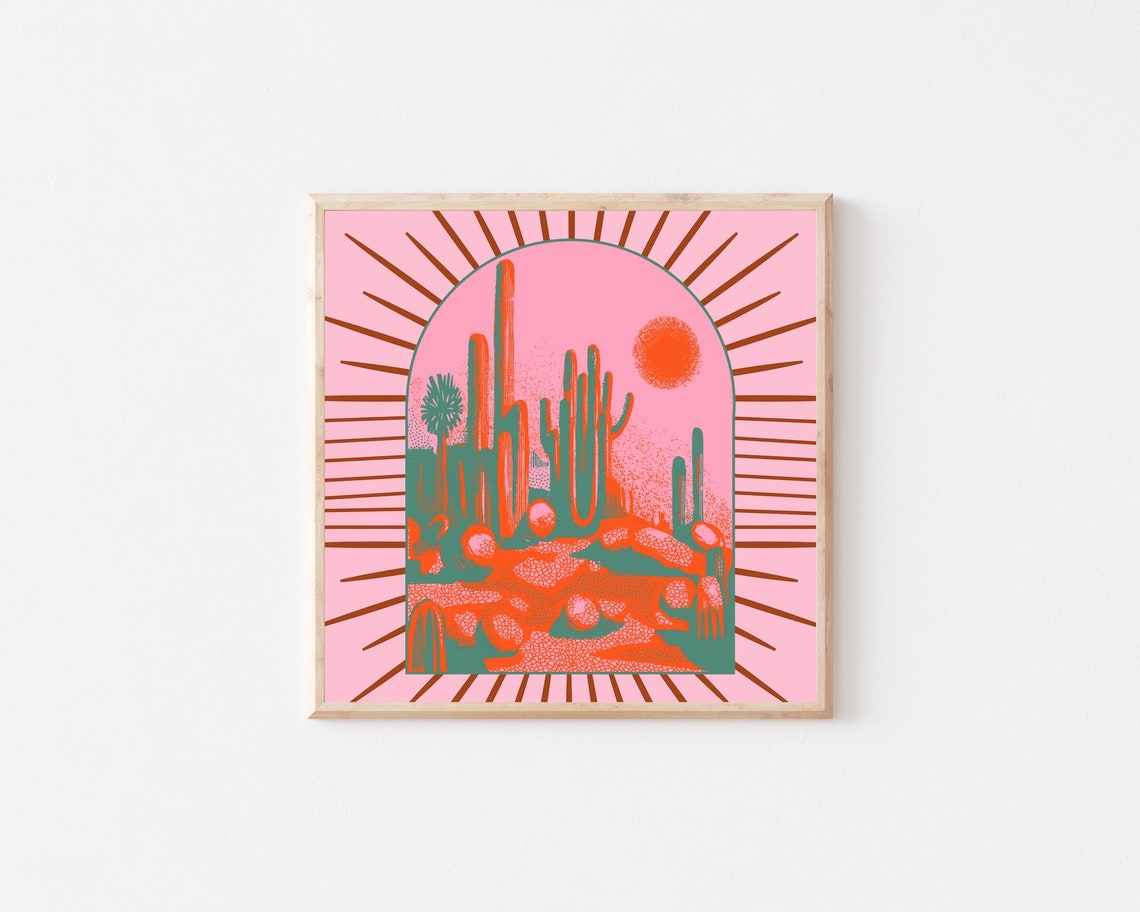 Desert Art Desert Print Southwestern Decor Desert Wall Etsy