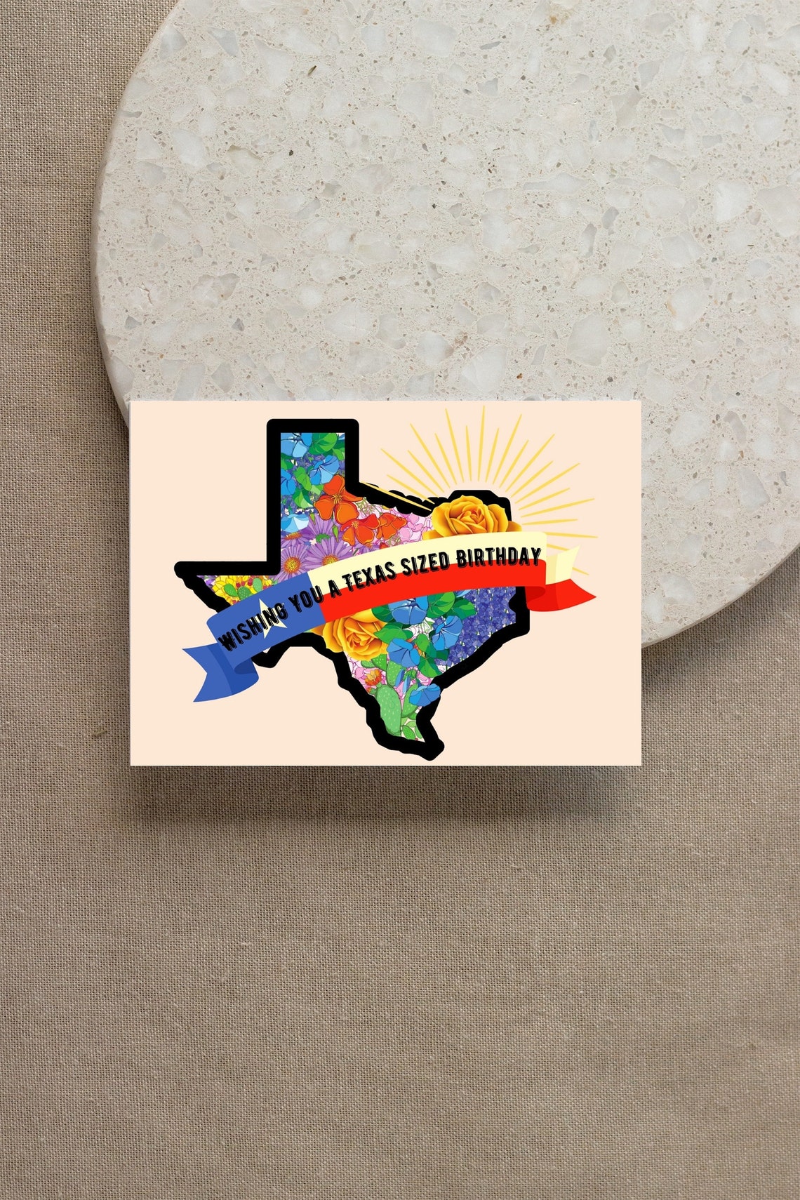 Texas Sized Birthday Texas Birthday Card Happy Birthday Etsy