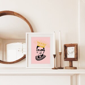 Ruth Bader Ginsburg Wall Art | Notorious RBG Portrait Print image 3