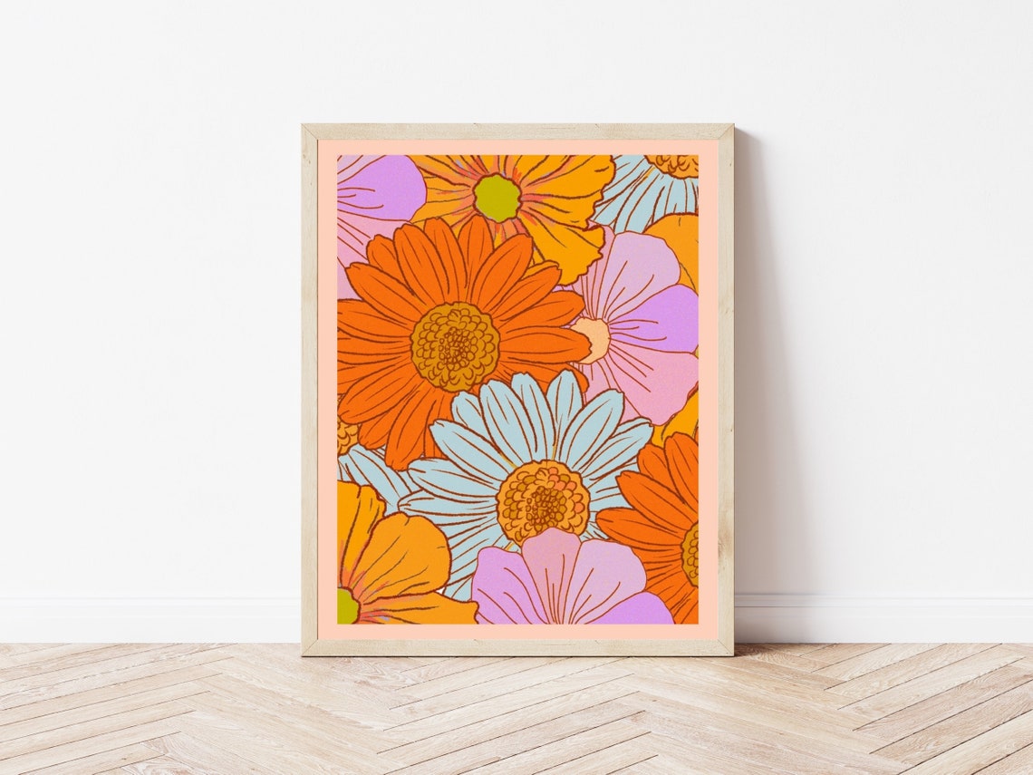 Hippie Decor 70s Decor Flower Power Decor Flower Power Etsy