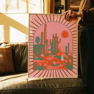 Wüstenkaktus Poster | Southwestern Wall Art