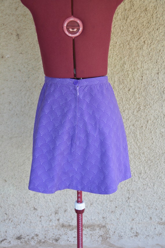 1960s mod violet mini skirt - image 2