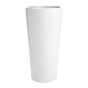 Sonoma Tall Cylinder Modern Planter - White. Made from hand laid fiberglass. For Indoor and outdoor garden use. Various sizes available.