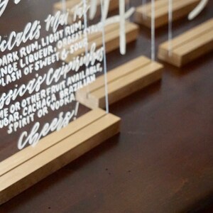 Wooden stands for acrylic | customizable colors | wedding sign stands