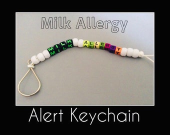 Milk Allergy Alert Keychain