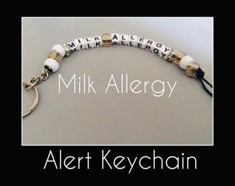 Milk Allergy Alert Keychain